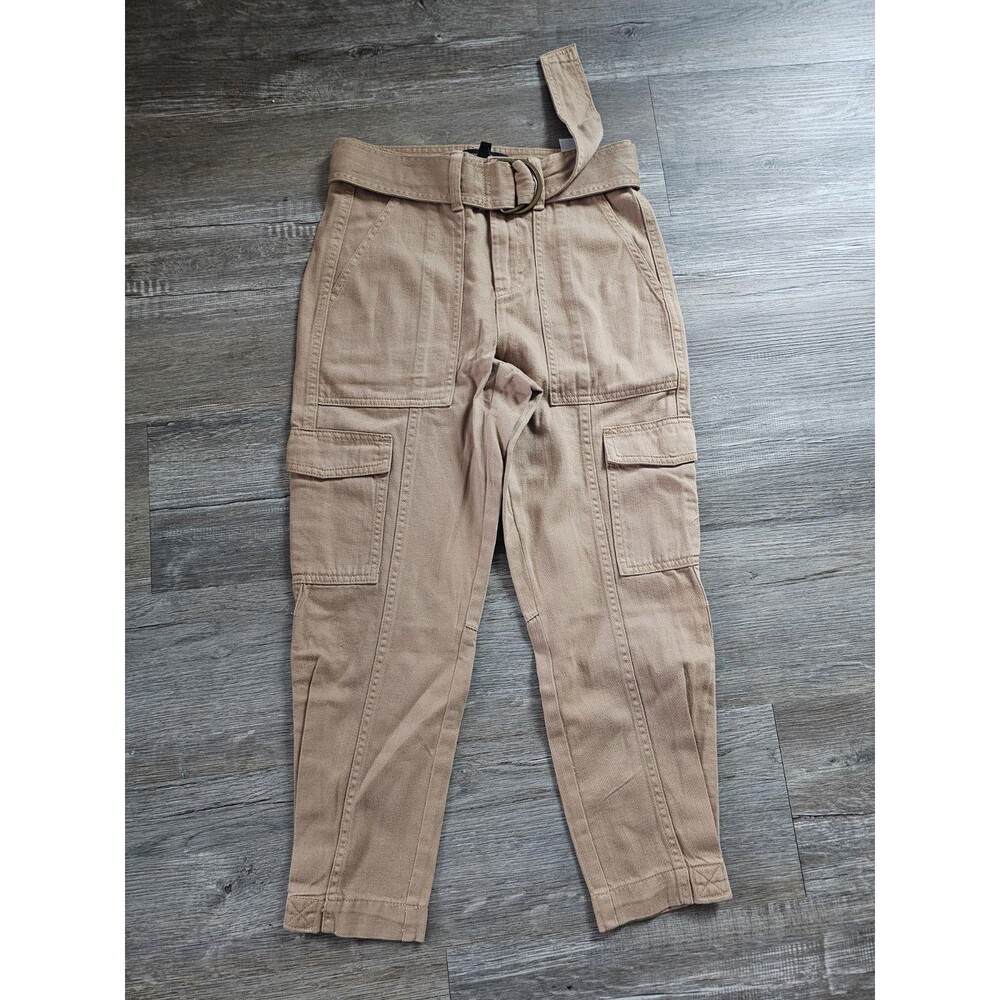 Banana Republic Cropped Utility Pants Women 100% Cotton High Rise Petite 00P Cas